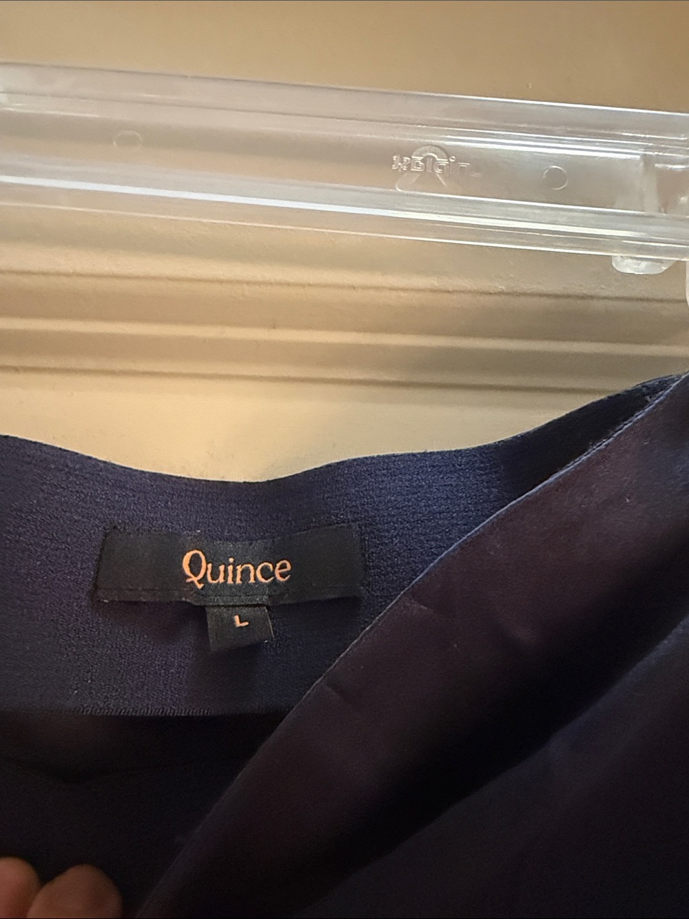 Quince Navy Satin A-Line Maxi Skirt - Picture 2 of 3
